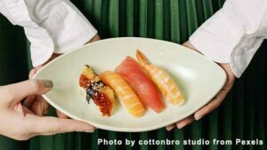 Seafood on Ceramic Plate